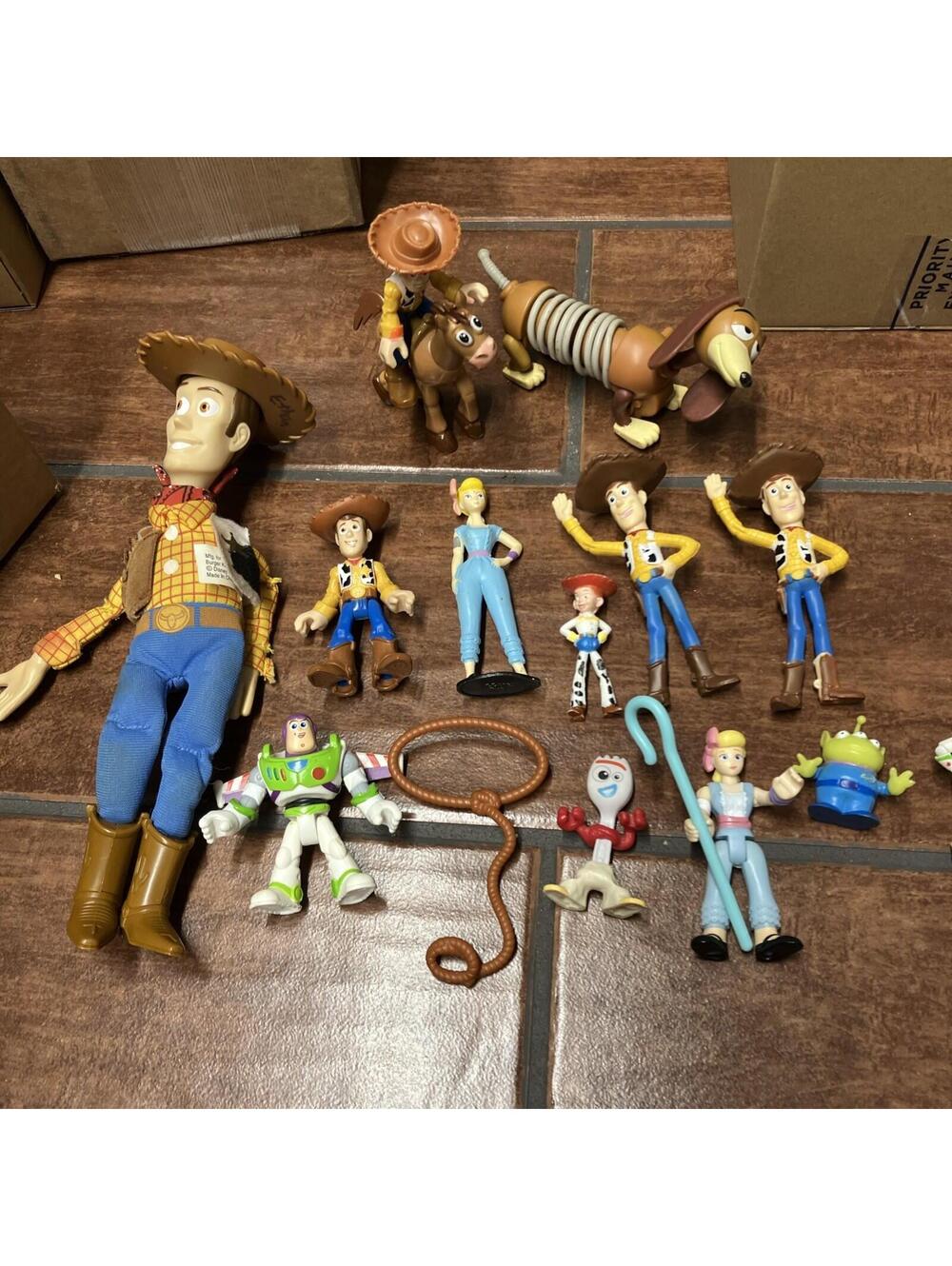 Toy Story Figurine Lot Of 14 Figures, Woody,Buzz, Pixar Collection